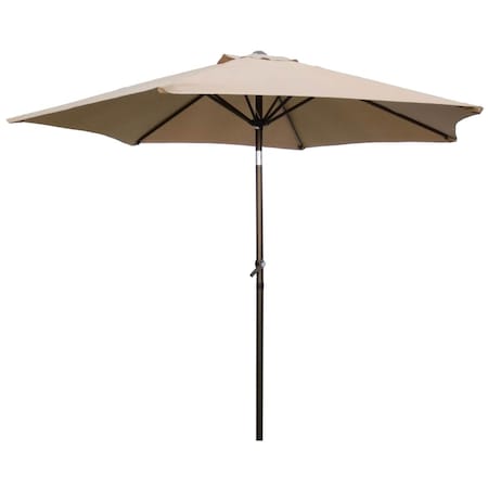 International Caravan YF-1104-2.5M-KH 8 ft. Outdoor Aluminum Umbrella, Khaki - 10 lbs YF-1104-2.5M/KH
